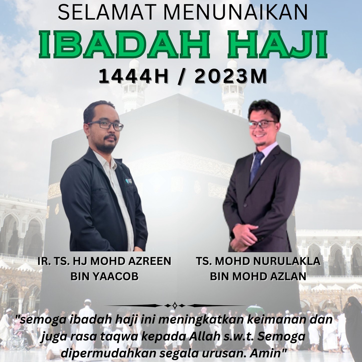 Selamat menunaikan ibadah Haji 1444 H/2023 M daripada seluruh warga PPPH